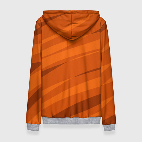 Женская толстовка Тёмный оранжевый полосами / 3D-Меланж – фото 2