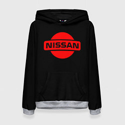 Женская толстовка Nissan red logo