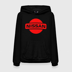 Женская толстовка Nissan red logo