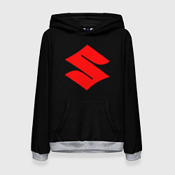 Женская толстовка Suzuki red logo