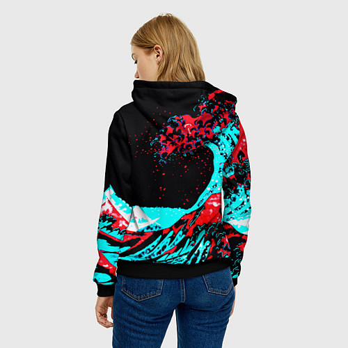 Женская толстовка Samurai steel game / 3D-Черный – фото 4