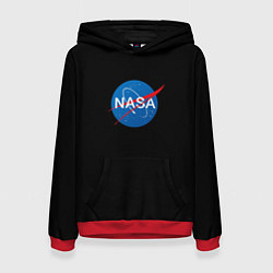 Женская толстовка Nasa logo space blue