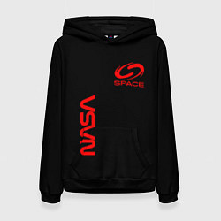 Женская толстовка Nasa space red logo