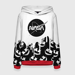 Толстовка-худи женская Marshmello x Nasa, цвет: 3D-красный