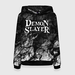 Женская толстовка Demon Slayer black graphite