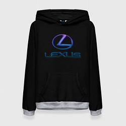 Толстовка-худи женская Lexus авто неон, цвет: 3D-меланж