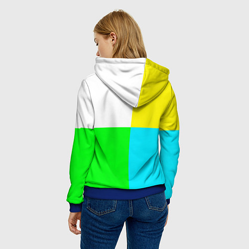 Женская толстовка Borussia color cport / 3D-Синий – фото 4
