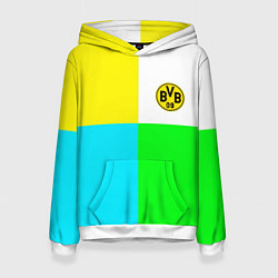 Толстовка-худи женская Borussia color cport, цвет: 3D-белый