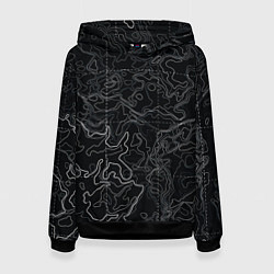 Женская толстовка Топографическая карта