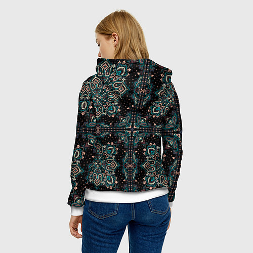 Женская толстовка Орнамент пейсли / 3D-Белый – фото 4
