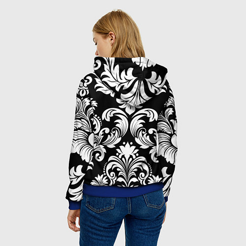Женская толстовка Дамасский орнамент / 3D-Синий – фото 4