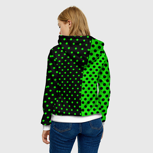 Женская толстовка Minecraft creeper pattern / 3D-Белый – фото 4