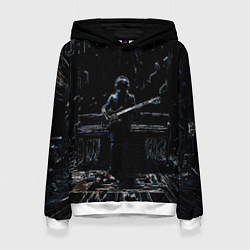 Женская толстовка Разноцветный силуэт музыканта