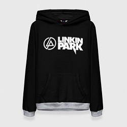 Толстовка-худи женская Linkin park logo rock music, цвет: 3D-меланж