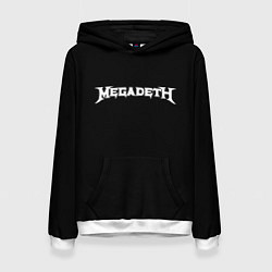 Женская толстовка Megadeth logo white