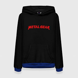 Толстовка-худи женская Metal gear red logo, цвет: 3D-синий