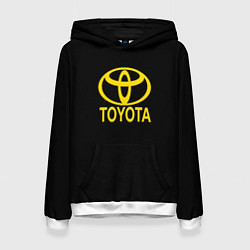 Толстовка-худи женская Toyota yellow, цвет: 3D-белый