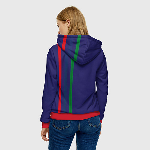 Женская толстовка Olympique lyonnais / 3D-Красный – фото 4