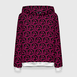 Толстовка-худи женская Linkin park pink logo, цвет: 3D-белый