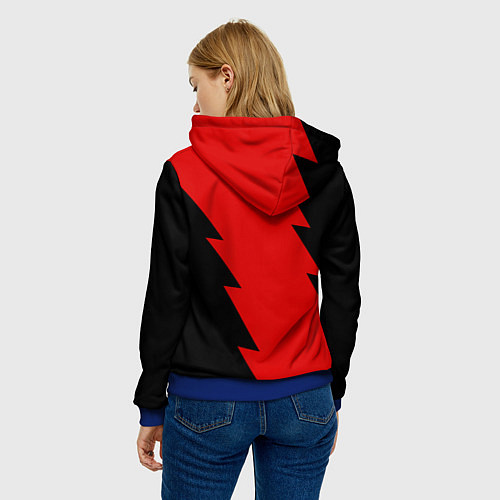 Женская толстовка Ducati - logo / 3D-Синий – фото 4