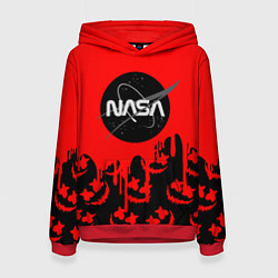 Женская толстовка Marshmello x Nasa red