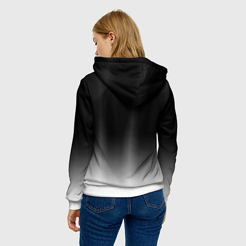 Женская толстовка Ювентус серый градиент / 3D-Белый – фото 4