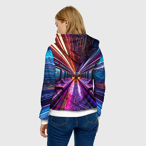 Женская толстовка Биткоин миллионер - загрузка / 3D-Белый – фото 4