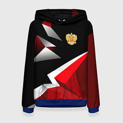 Женская толстовка Russia uniform - красный и черный