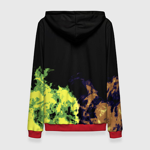 Женская толстовка Xbox game flame / 3D-Красный – фото 2