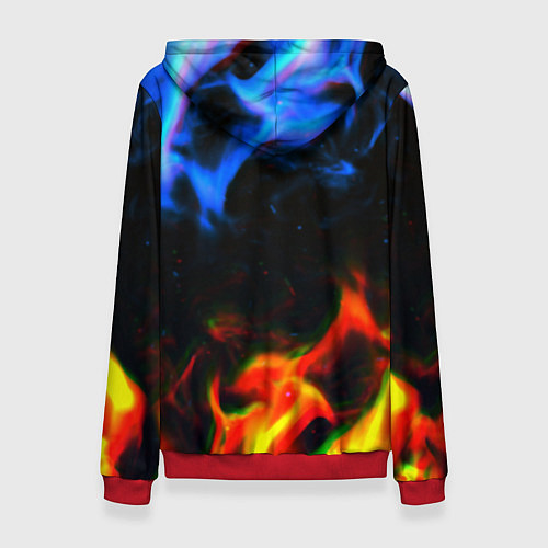 Женская толстовка Horizon zero dawn flame glitch / 3D-Красный – фото 2