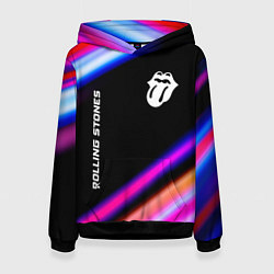 Женская толстовка Rolling Stones neon rock lights