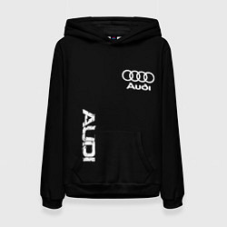 Толстовка-худи женская AUDI sport white, цвет: 3D-черный