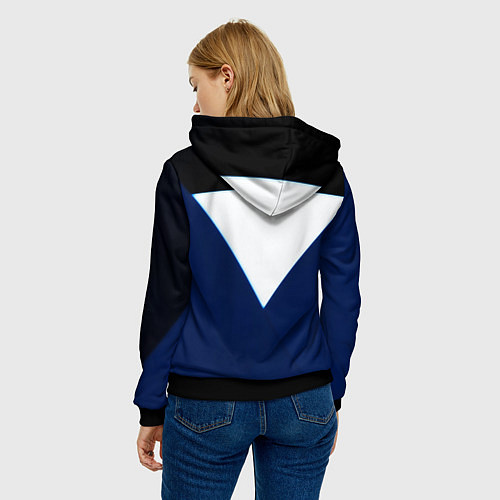 Женская толстовка Juventus sport geometry color / 3D-Черный – фото 4