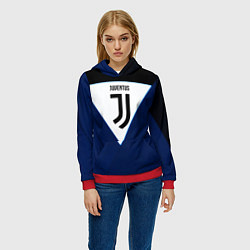 Толстовка-худи женская Juventus sport geometry color, цвет: 3D-красный — фото 2