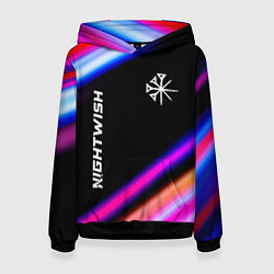 Женская толстовка Nightwish neon rock lights