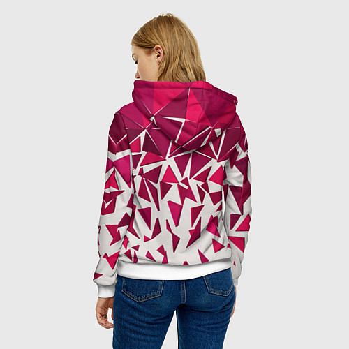 Женская толстовка Яркий абстрактный узор для спорта / 3D-Белый – фото 4