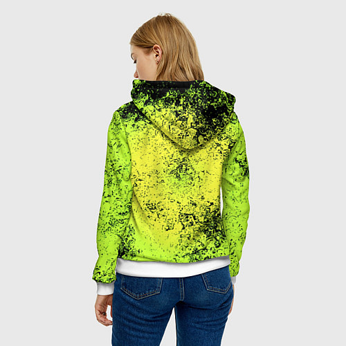 Женская толстовка Dead by daylight краски кислотные / 3D-Белый – фото 4
