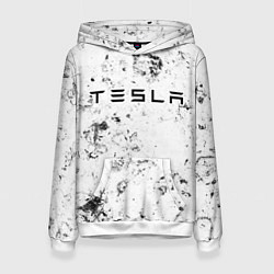 Толстовка-худи женская Tesla dirty ice, цвет: 3D-белый