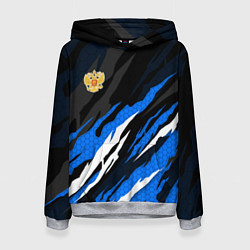 Женская толстовка Герб России - blue sport
