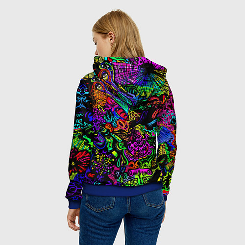 Женская толстовка Samurai optical sreel logo / 3D-Синий – фото 4