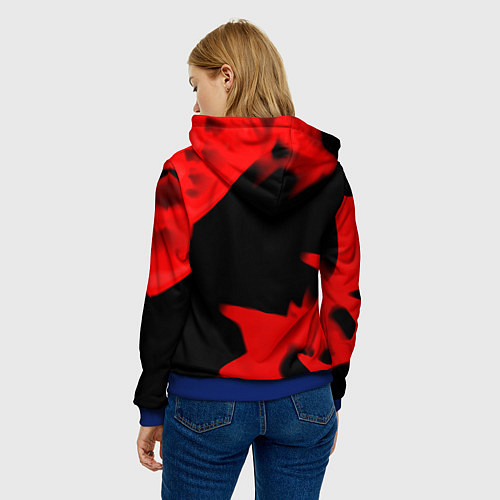 Женская толстовка Ведьмак лого огонь / 3D-Синий – фото 4