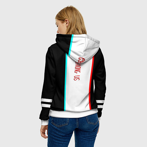 Женская толстовка Among us line / 3D-Белый – фото 4