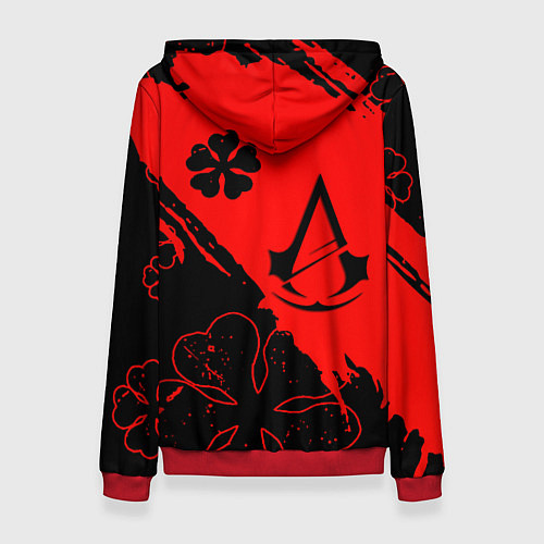 Женская толстовка Assassins Creed logo clewer / 3D-Красный – фото 2