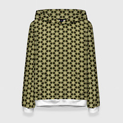 Женская толстовка Паттерн сетчатый с черными шестигранниками