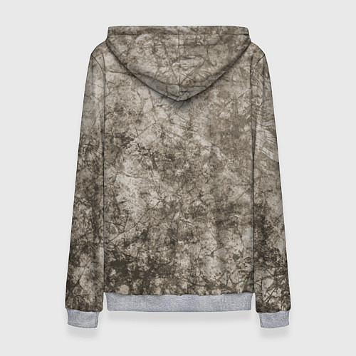 Женская толстовка Абстракция - серый грязный гранж / 3D-Меланж – фото 2