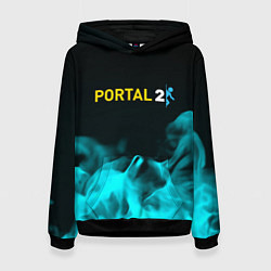 Женская толстовка Portal fire blue