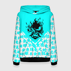 Женская толстовка Cyberpunk neon samurai japan