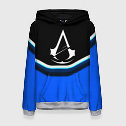 Толстовка-худи женская Assassins Creed logo abstergo, цвет: 3D-меланж