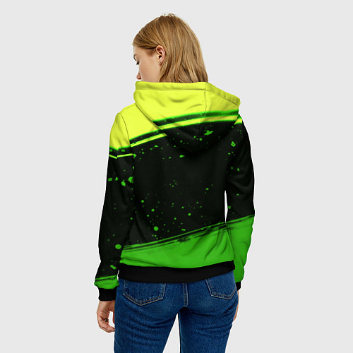 Женская толстовка Fallout toxic line / 3D-Черный – фото 4
