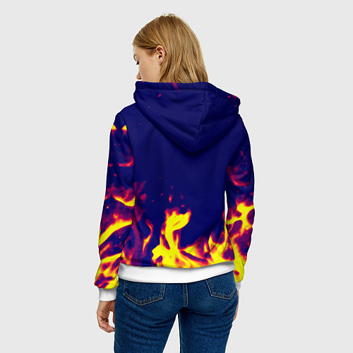 Женская толстовка Horizon zero dawn flame yellow / 3D-Белый – фото 4